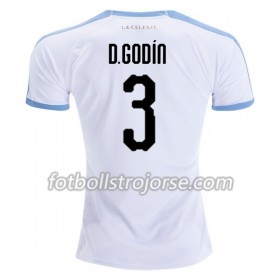 Uruguay Matchtröjor Diego Godin 3 Borta Fotbollströja 2019 Copa América